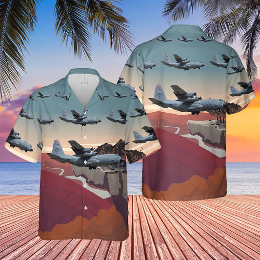 Air Force Hawaiian Shirt, USAF Arkansas Air National Guard 189th Airlift Wing C-130H Hawaiian Shirt, Airplane Hawaiian Shirt, Military Aloha Shirts