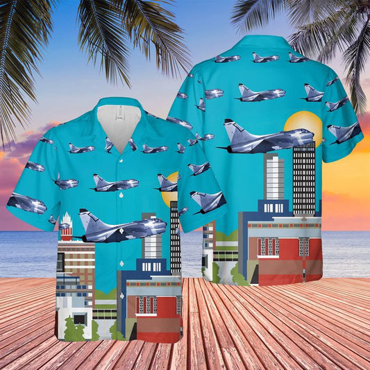 Air Force Hawaiian Shirt, USAF Iowa Air National Guard LTV A-7D Corsair II Hawaiian Shirt, Airplane Hawaiian Shirt, Military Aloha Shirts