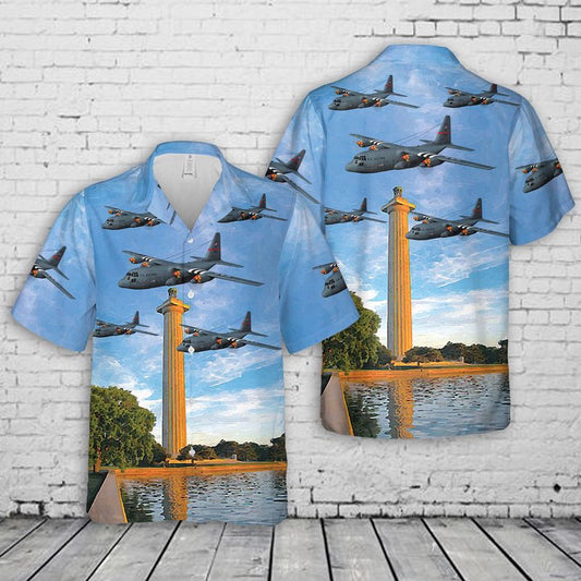 Air Force Hawaiian Shirt, USAF Ohio Air National Guard 164th Airlift Squadron C-130H Hercules, 179th Airlift Wing Hawaiian Shirt