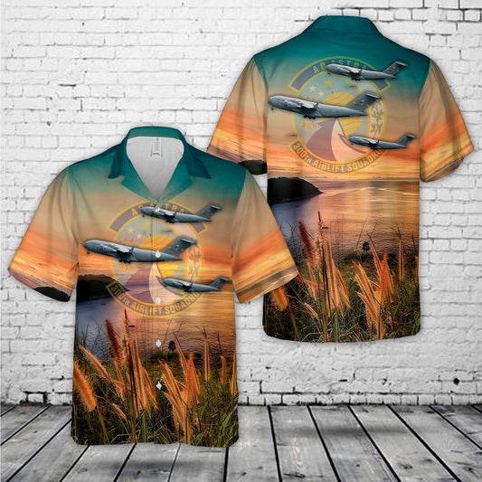 Air Force Hawaiian Shirt, US Air Force 300th Airlift Squadron The Spirit of Berlin, C-17 Globemaster III Hawaiian Shirt, Airplane Hawaiian Shirt