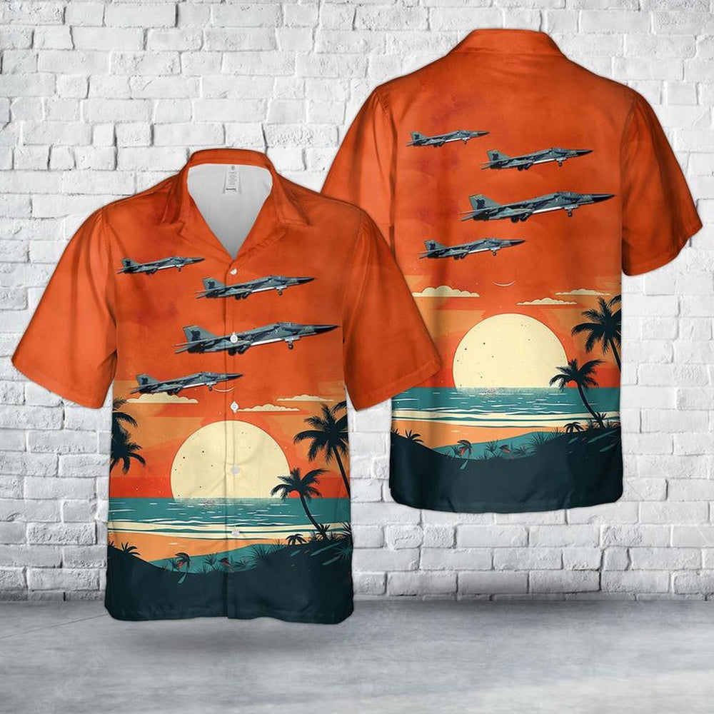 Air Force Hawaiian Shirt, US Air Force 380th Bombardment Wing (Medium), 528th Bombardment Squadron FB-111A 69-6510 Hawaiian Shirt