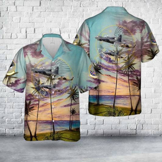 Air Force Hawaiian Shirt, US Air Force 39th Squadron HC-130PN refuels a 301st Rescue Squadron HH-60G Hawaiian Shirt, Airplane Hawaiian Shirt