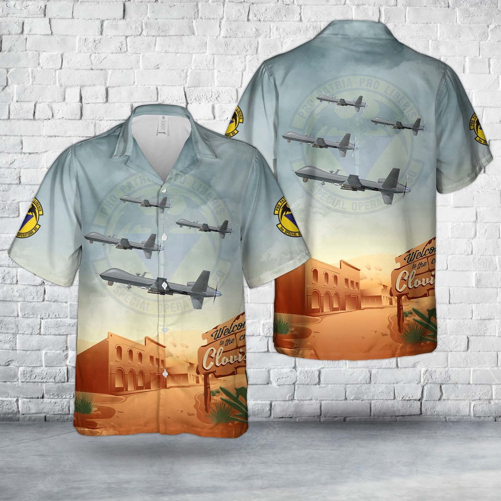 Air Force Hawaiian Shirt, US Air Force 3rd Special Operations Squadron MQ-9B â€œReaperâ€ Hawaiian Shirt, Airplane Hawaiian Shirt