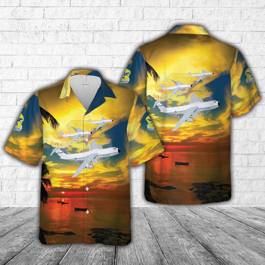 Air Force Hawaiian Shirt, US Air Force 436th MAW C-5A Galaxy Hawaiian Shirt, Airplane Hawaiian Shirt, Military Aloha Shirts