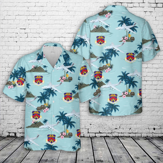 Air Force Hawaiian Shirt, US Air Force 439th Airlift Wing, Lockheed Martin C-5M Super Galaxy Hawaiian Shirt, Airplane Hawaiian Shirt
