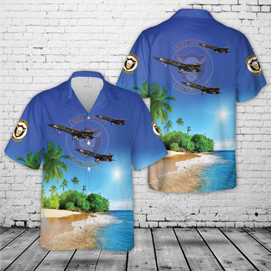 Air Force Hawaiian Shirt, US Air Force 493rd Fighter Squadron The Grim Reapers General Dynamics F-111F Aardvark Hawaiian Shirt