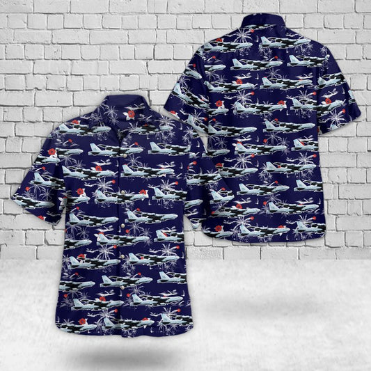 Air Force Hawaiian Shirt, US Air Force 49th Test and Evaluation Squadron B-52 Hawaiian Shirt, Airplane Hawaiian Shirt, Military Aloha Shirts