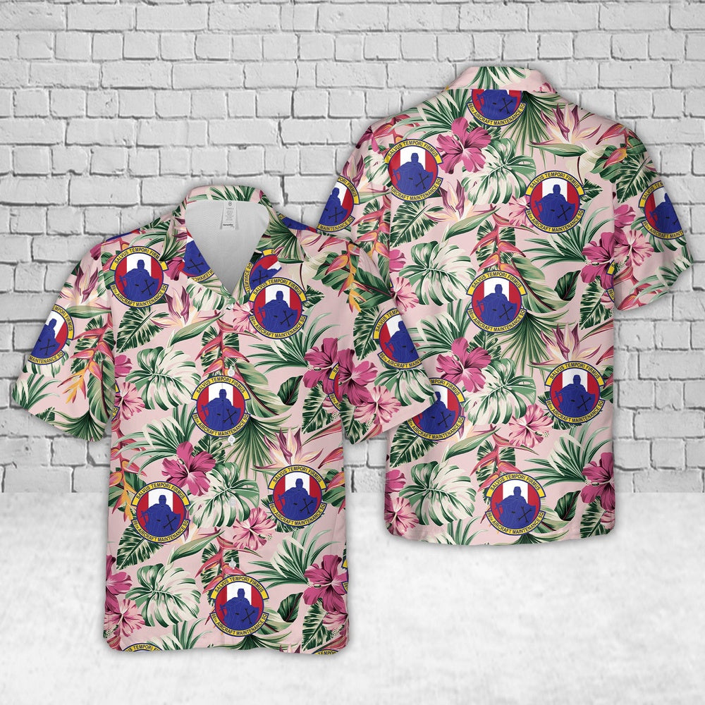 Air Force Hawaiian Shirt, US Air Force 86th Aircraft Maintenance Squadron (86 AMXS) Hawaiian Shirt, Airplane Hawaiian Shirt, Military Aloha Shirts