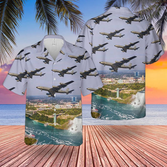 Air Force Hawaiian Shirt, US Air Force 914th Air Refueling Wing Boeing KC-135R Stratotanker Hawaiian Shirt, Airplane Hawaiian Shirt