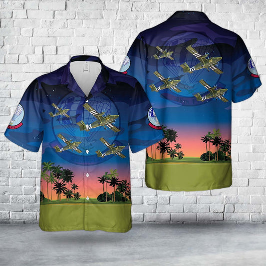 Air Force Hawaiian Shirt, US Air Force 98th Flying Training Squadron UV-18B Twin Otter Hawaiian Shirt, Airplane Hawaiian Shirt, Military Aloha Shirts