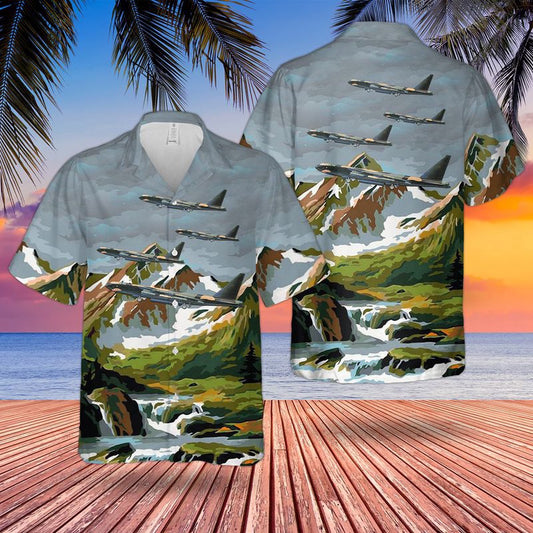 Air Force Hawaiian Shirt, US Air Force B-52D Stratofortress Bomber Hawaiian Shirt, Airplane Hawaiian Shirt, Military Aloha Shirts