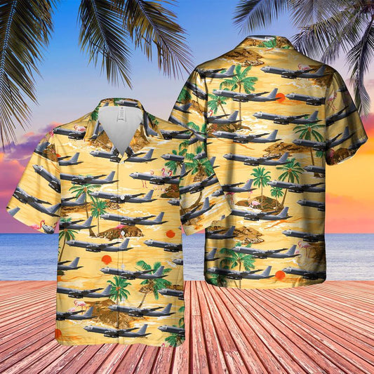 Air Force Hawaiian Shirt, US Air Force Boeing 707-321B Hawaiian Shirt, Airplane Hawaiian Shirt, Military Aloha Shirts
