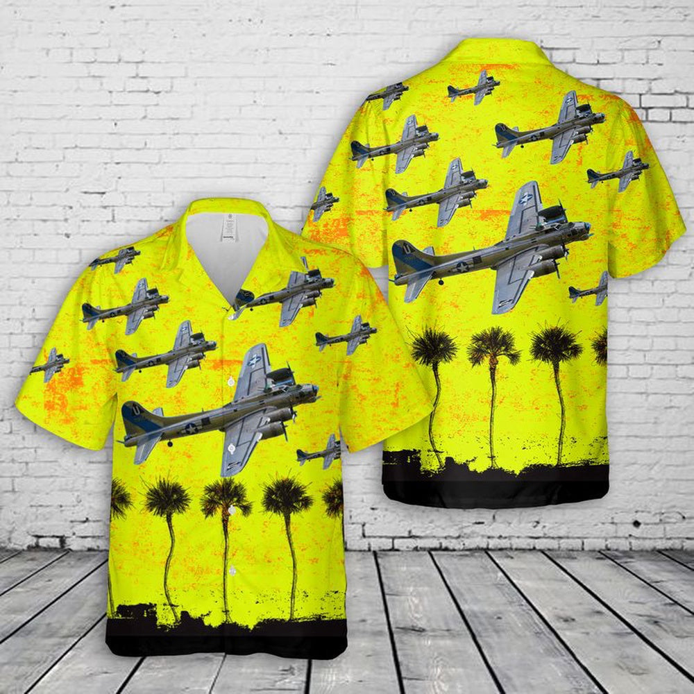 Air Force Hawaiian Shirt, US Air Force Boeing B-17 Flying Fortress Hawaiian Shirt, Airplane Hawaiian Shirt, Military Aloha Shirts
