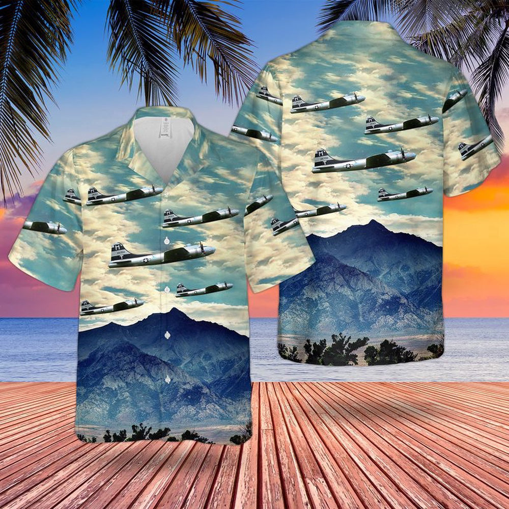 Air Force Hawaiian Shirt, US Air Force Boeing B-17 Flying Fortress Heavens Above Hawaiian Shirt, Airplane Hawaiian Shirt, Military Aloha Shirts