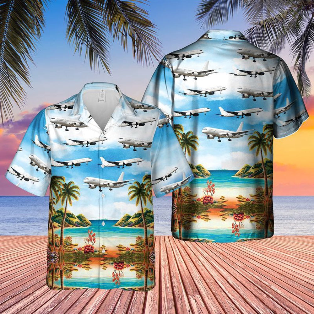 Air Force Hawaiian Shirt, US Air Force Boeing C-32B Hawaiian Shirt, Airplane Hawaiian Shirt, Military Aloha Shirts