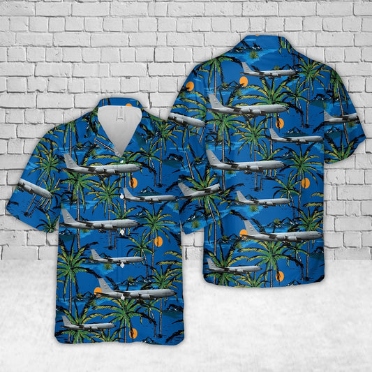 Air Force Hawaiian Shirt, US Air Force Boeing KC-135R Stratotanker (717-100) Hawaiian Shirt, Airplane Hawaiian Shirt, Military Aloha Shirts