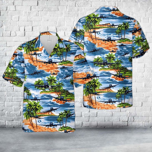 Air Force Hawaiian Shirt, US Air Force Boeing KC-46A Pegasus Of 344th Air Refueling Squadron Hawaiian Shirt, Airplane Hawaiian Shirt