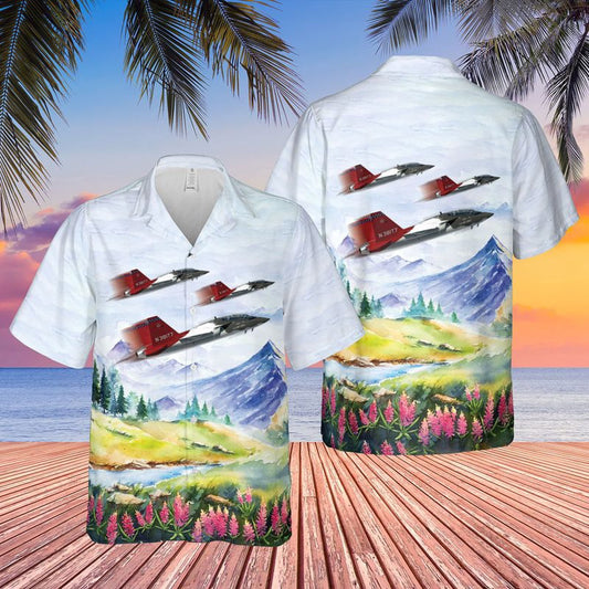 Air Force Hawaiian Shirt, US Air Force Boeing T-7 Red Hawk Hawaiian Shirt, Airplane Hawaiian Shirt, Military Aloha Shirts