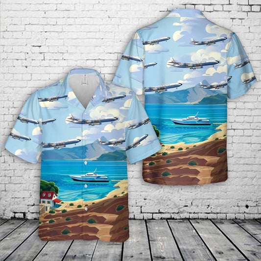 Air Force Hawaiian Shirt, US Air Force Boeing VC-137C Hawaiian Shirt, Airplane Hawaiian Shirt, Military Aloha Shirts