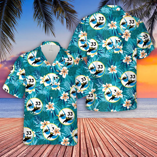 Air Force Hawaiian Shirt, US Air Force Cadet Wing Squadron 33 King Ratz Hawaiian Shirt, Airplane Hawaiian Shirt, Military Aloha Shirts