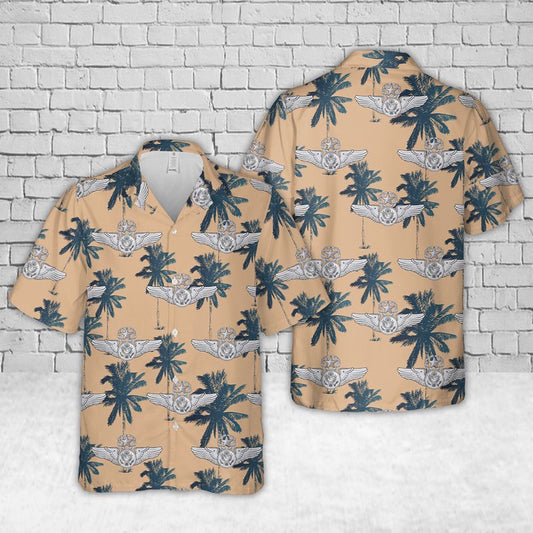 Air Force Hawaiian Shirt, US Air Force Chief Enlisted Aircrew Hawaiian Shirt, Airplane Hawaiian Shirt, Military Aloha Shirts