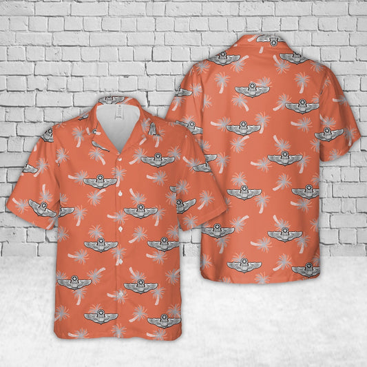Air Force Hawaiian Shirt, US Air Force Command Pilots Wings Hawaiian Shirt, Airplane Hawaiian Shirt, Military Aloha Shirts