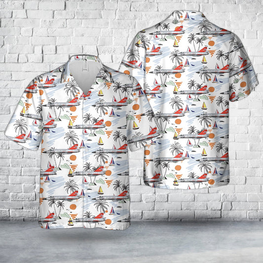 Air Force Hawaiian Shirt, US Air Force Convair F-102A Delta Dagger 56-1488 179 FIS Bulldogs Minnesota ANG Hawaiian Shirt, Airplane Hawaiian Shirt