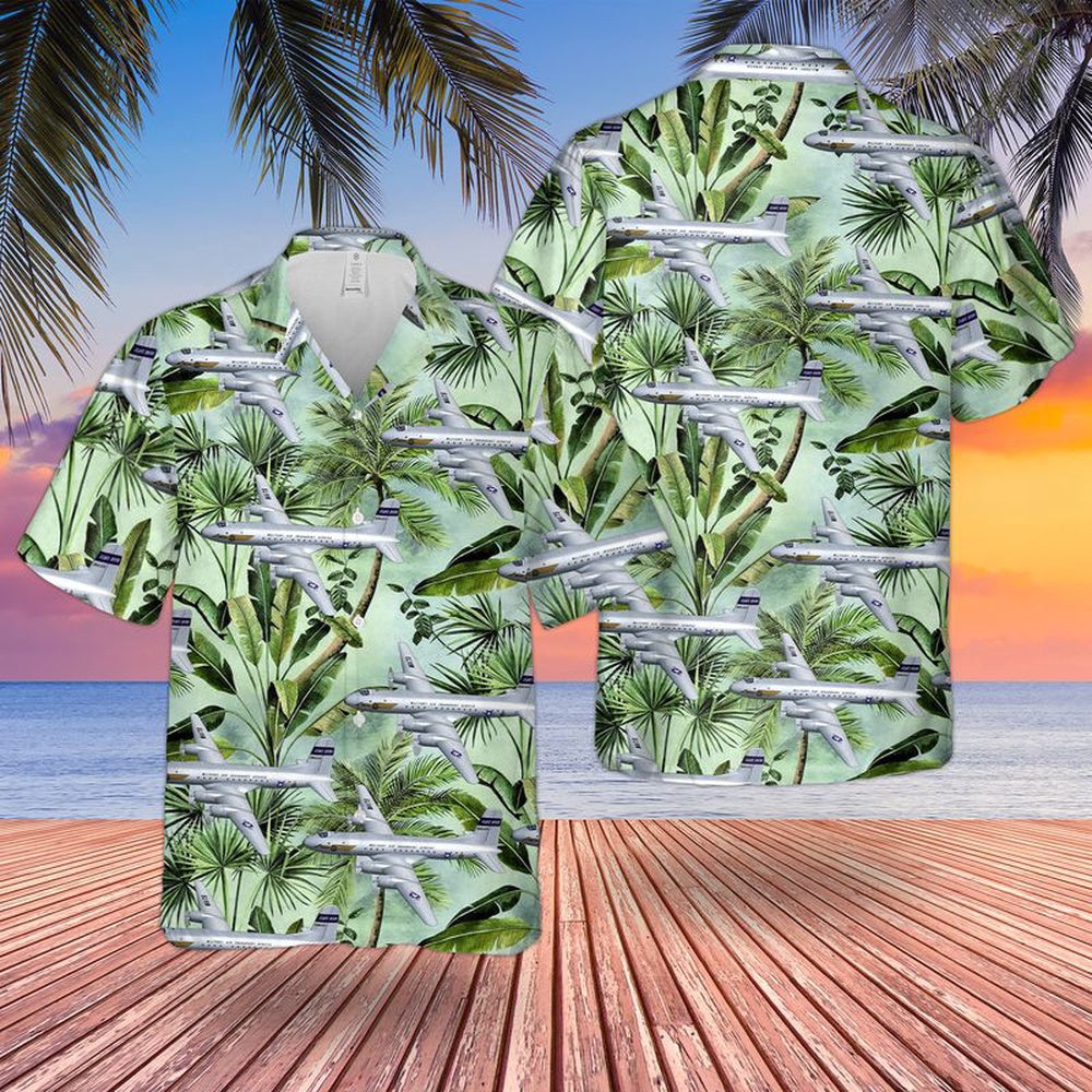 Air Force Hawaiian Shirt, US Air Force Douglas C-74 Globemaster Hawaiian Shirt, Airplane Hawaiian Shirt, Military Aloha Shirts
