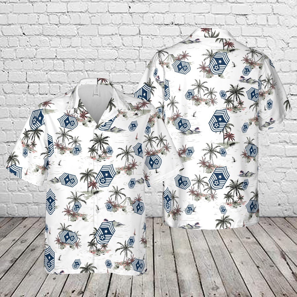 Air Force Hawaiian Shirt, US Air Force E9c Command chief master sergeant Hawaiian Shirt, Airplane Hawaiian Shirt, Military Aloha Shirts