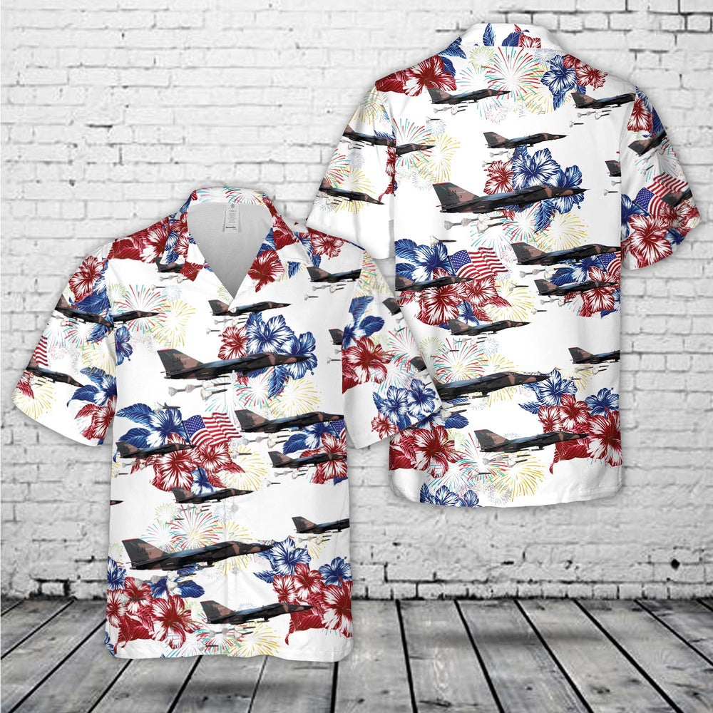 Air Force Hawaiian Shirt, US Air Force F-111 Aardvark, 4th Of July Hawaiian Shirt, Airplane Hawaiian Shirt, Military Aloha Shirts