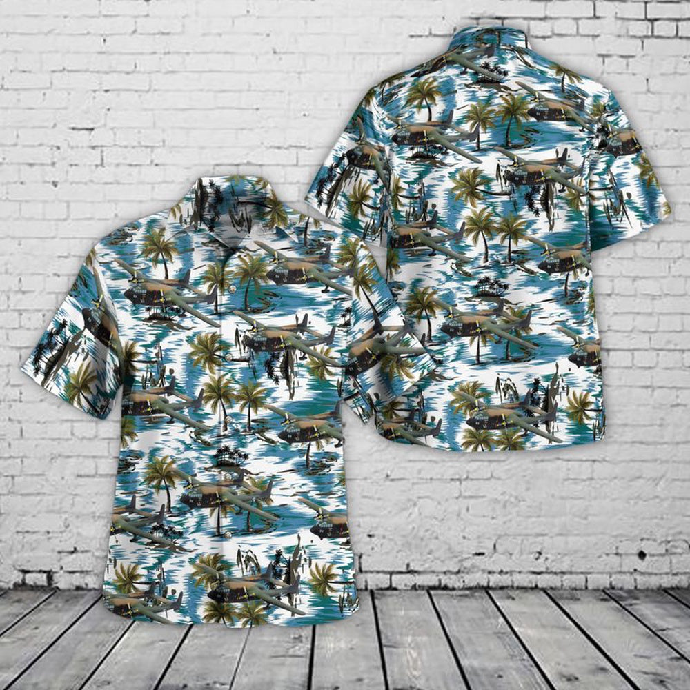 Air Force Hawaiian Shirt, US Air Force Fairchild AC-119K Stinger Gunship Hawaiian Shirt, Airplane Hawaiian Shirt, Military Aloha Shirts