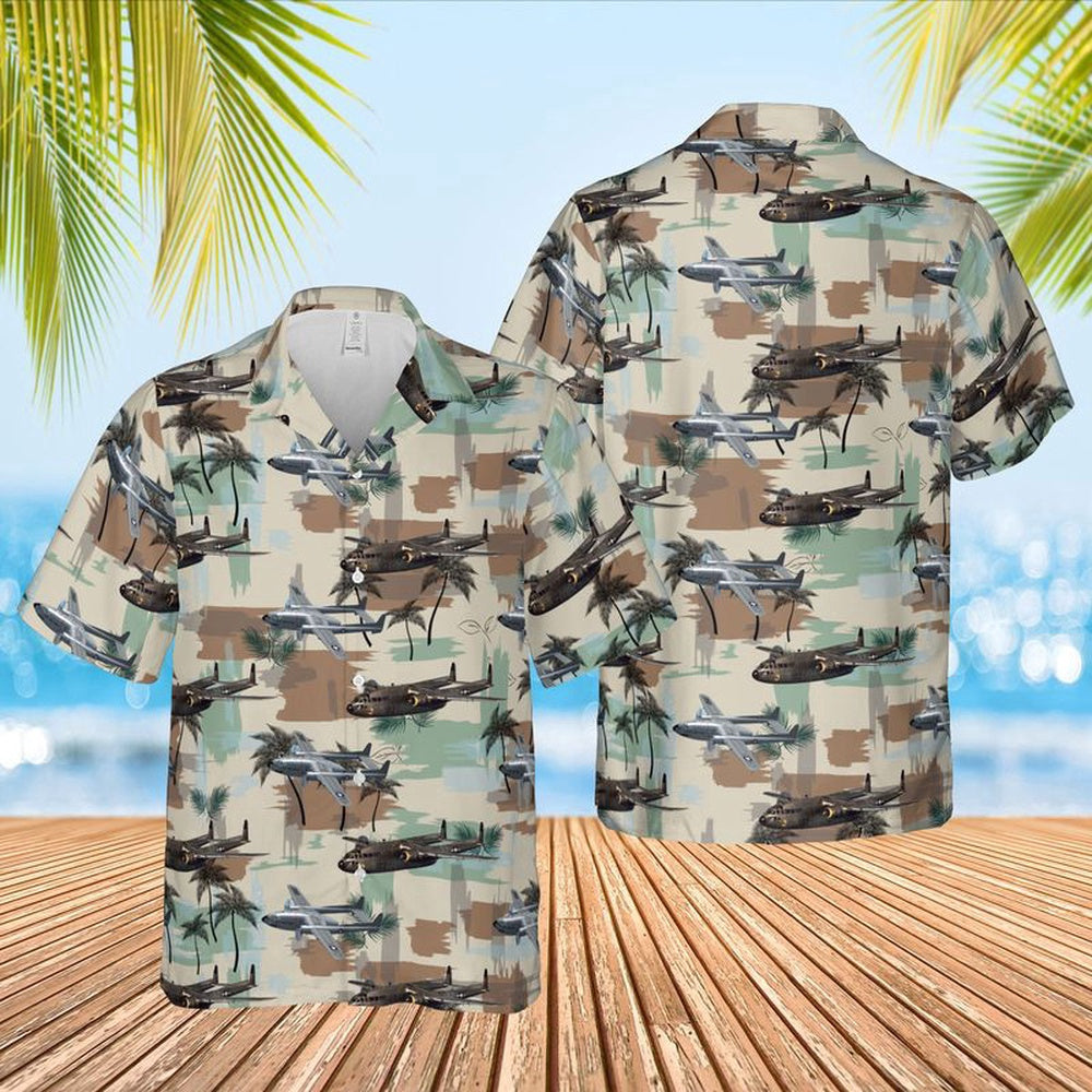 Air Force Hawaiian Shirt, US Air Force Fairchild AC-119 Hawaiian Shirt, Airplane Hawaiian Shirt, Military Aloha Shirts