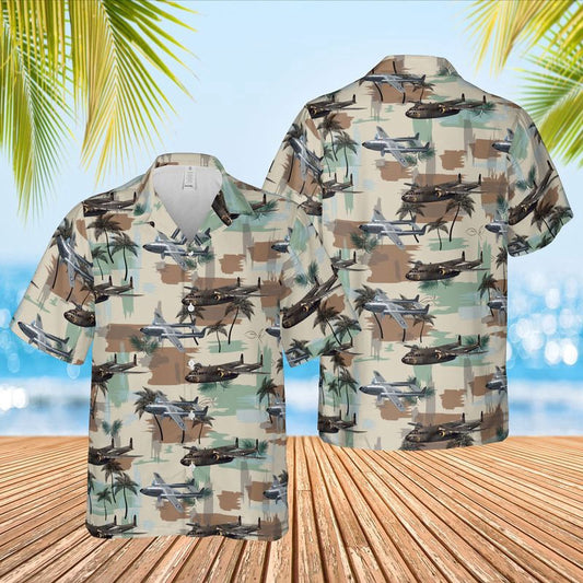 Air Force Hawaiian Shirt, US Air Force Fairchild AC-119 Hawaiian Shirt, Airplane Hawaiian Shirt, Military Aloha Shirts