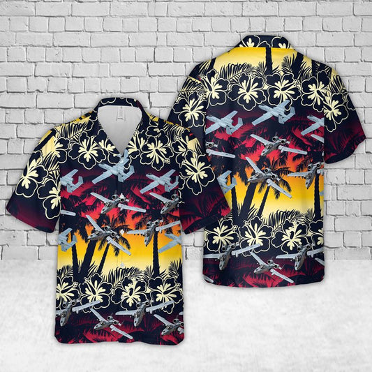 Air Force Hawaiian Shirt, US Air Force Fairchild Republic A-10 Thunderbolt II Hawaiian Shirt, Airplane Hawaiian Shirt, Military Aloha Shirts