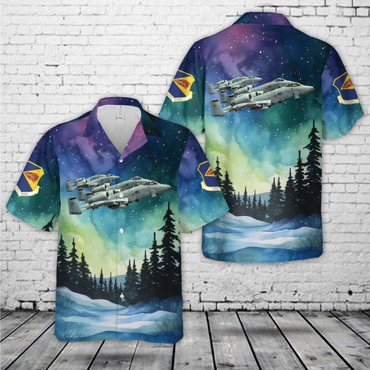 Air Force Hawaiian Shirt, US Air Force Fairchild Republic A-10s Thunderbolt II 355th Fighter Wing Hawaiian Shirt, Airplane Hawaiian Shirt