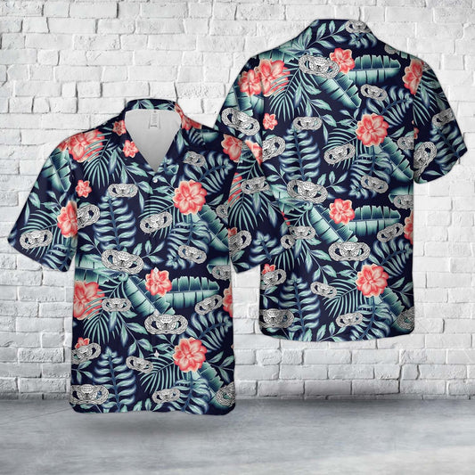 Air Force Hawaiian Shirt, US Air Force Force Protection Badge Hawaiian Shirt, Airplane Hawaiian Shirt, Military Aloha Shirts