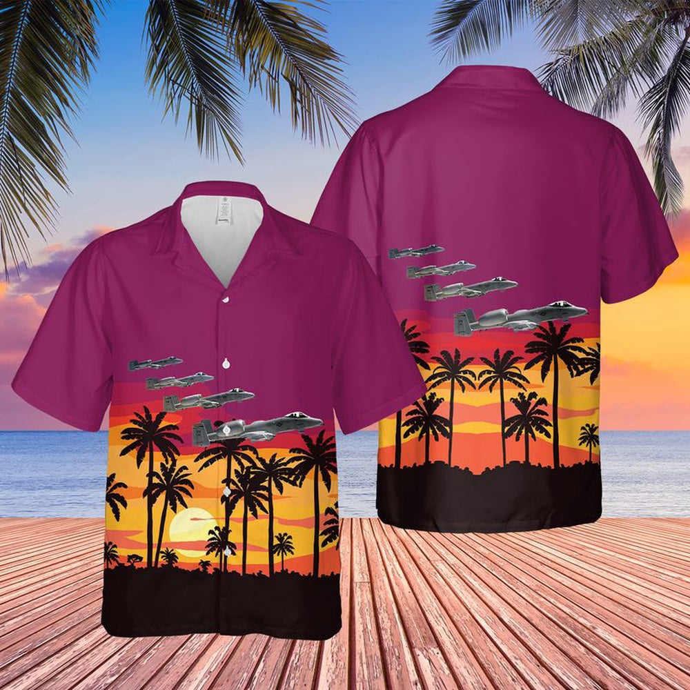 Air Force Hawaiian Shirt, US Air Force Four A-10s of the 103d Fighter Squadron, Pennsylvania Air National Guard Hawaiian Shirt