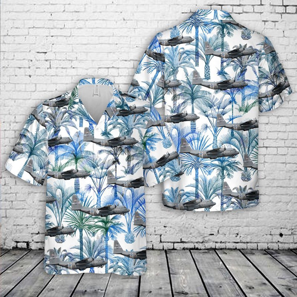 Air Force Hawaiian Shirt, US Air Force Kentucky Air National Guard C-130H Hercules Hawaiian Shirt, Airplane Hawaiian Shirt, Military Aloha Shirts