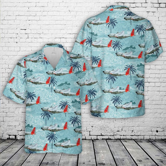 Air Force Hawaiian Shirt, US Air Force LC-130 Hercules Skibird Hawaiian Shirt, Airplane Hawaiian Shirt, Military Aloha Shirts