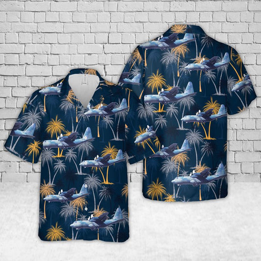 Air Force Hawaiian Shirt, US Air Force Lockheed C-130B Hercules Hawaiian Shirt, Airplane Hawaiian Shirt, Military Aloha Shirts