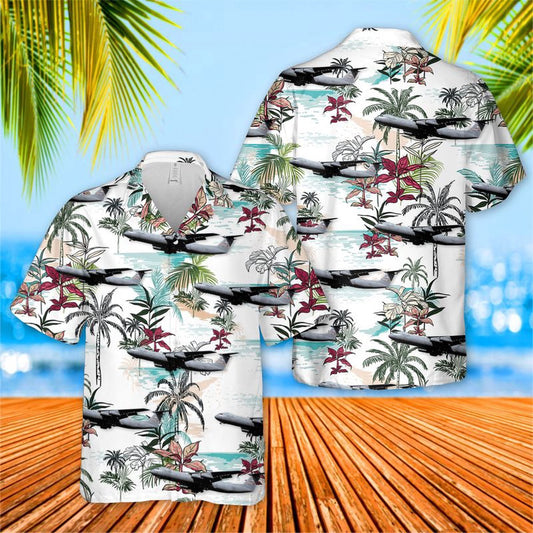 Air Force Hawaiian Shirt, US Air Force Lockheed C-141B Starlifter Hawaiian Shirt, Airplane Hawaiian Shirt, Military Aloha Shirts