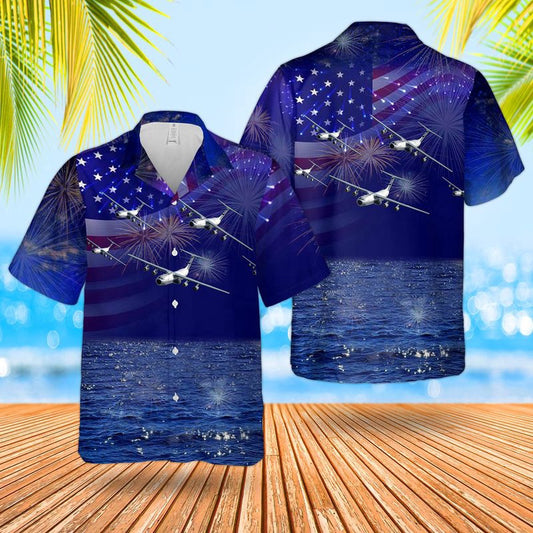 Air Force Hawaiian Shirt, US Air Force Lockheed C-141 Starlifter Hanoi Taxi Hawaiian Shirt, Airplane Hawaiian Shirt, Military Aloha Shirts