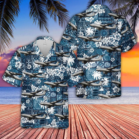 Air Force Hawaiian Shirt, US Air Force Lockheed C-5M Super Galaxy Hawaiian Shirt, Airplane Hawaiian Shirt, Military Aloha Shirts