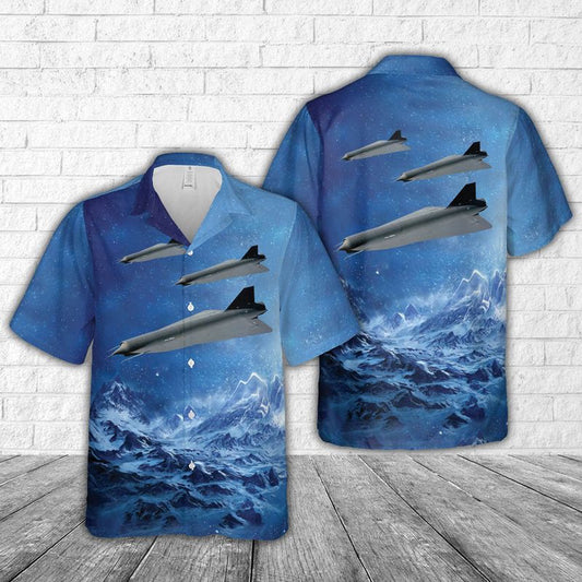 Air Force Hawaiian Shirt, US Air Force Lockheed D-21B Hawaiian Shirt, Airplane Hawaiian Shirt, Military Aloha Shirts