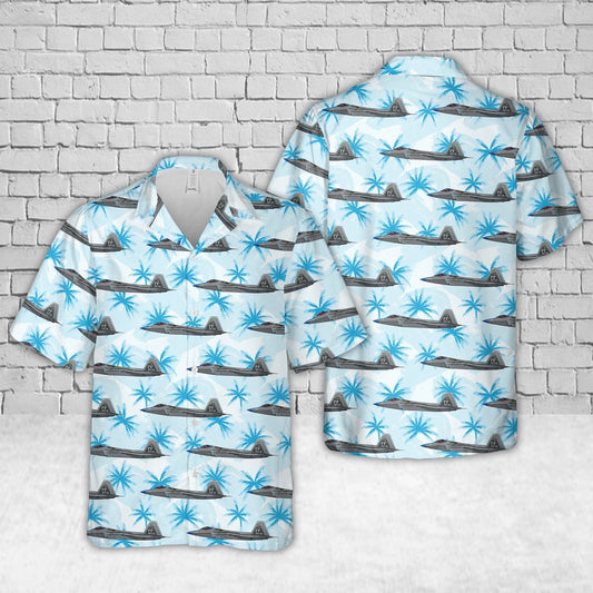 Air Force Hawaiian Shirt, US Air Force Lockheed F-22 Raptor 192nd FW Cripes A`Mighty Hawaiian Shirt, Airplane Hawaiian Shirt, Military Aloha Shirts