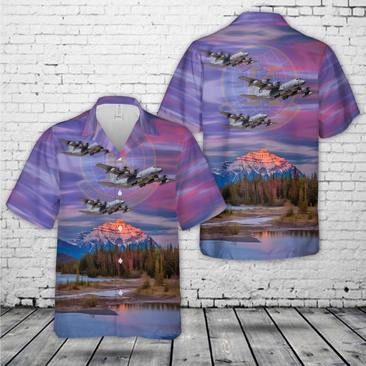 Air Force Hawaiian Shirt, US Air Force Lockheed HC-130J Combat King II 71st Rescue Squadron Hawaiian Shirt, Airplane Hawaiian Shirt