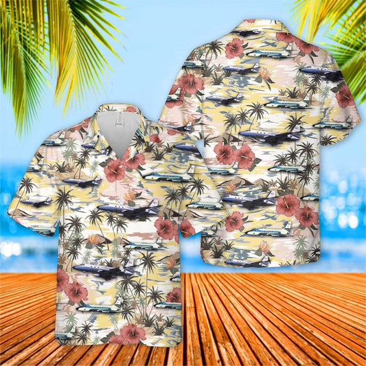 Air Force Hawaiian Shirt, US Air Force Lockheed Jetstar Hawaiian Shirt, Airplane Hawaiian Shirt, Military Aloha Shirts