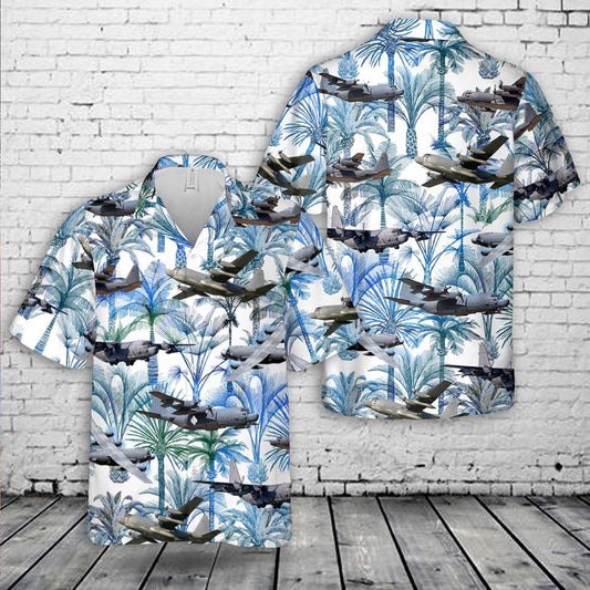 Air Force Hawaiian Shirt, US Air Force Lockheed MC-130 Hawaiian Shirt, Airplane Hawaiian Shirt, Military Aloha Shirts