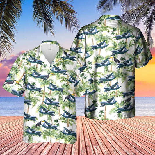 Air Force Hawaiian Shirt, US Air Force Lockheed Martin MC-130J Commando II Hawaiian Shirt, Airplane Hawaiian Shirt, Military Aloha Shirts