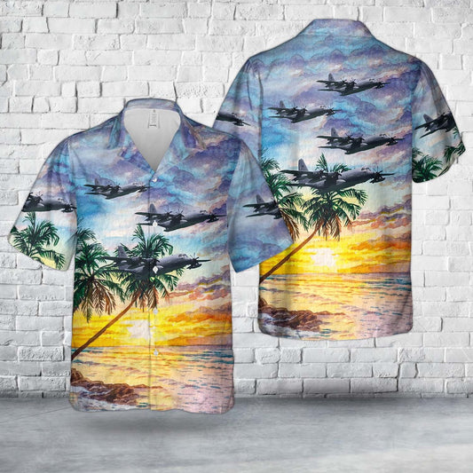 Air Force Hawaiian Shirt, US Air Force Lockheed Martin MC-130J Commando II (L382100) Hawaiian Shirt, Airplane Hawaiian Shirt, Military Aloha Shirts